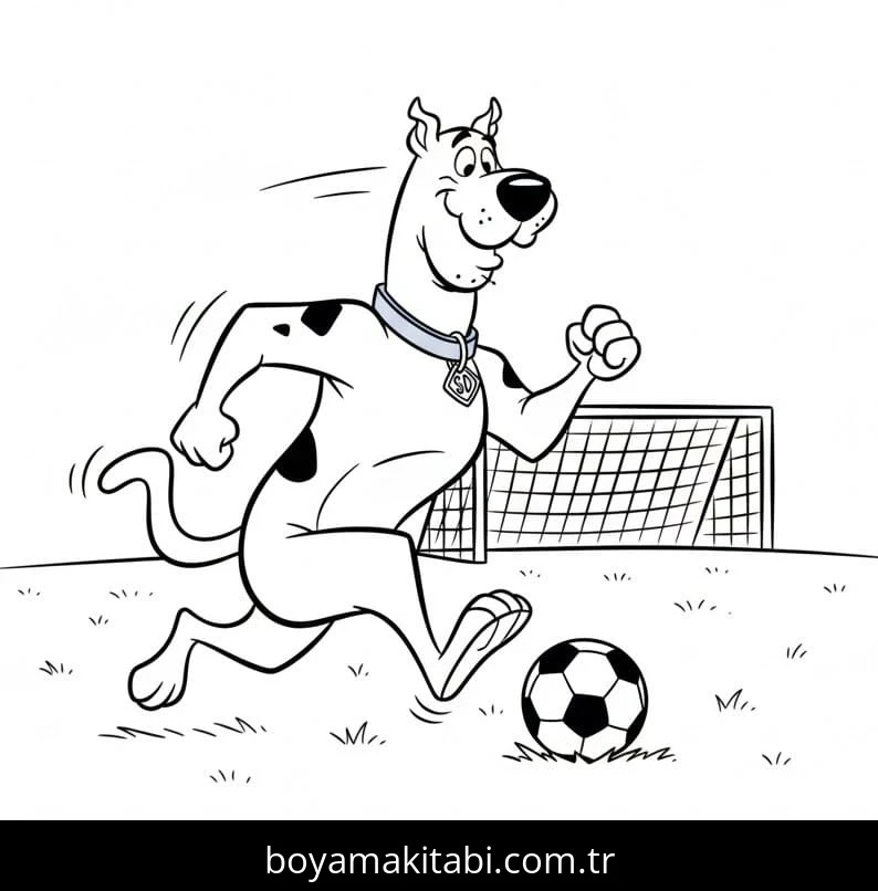 Scooby Doo boyama sayfası – çocuklar için, çizgi film temalı