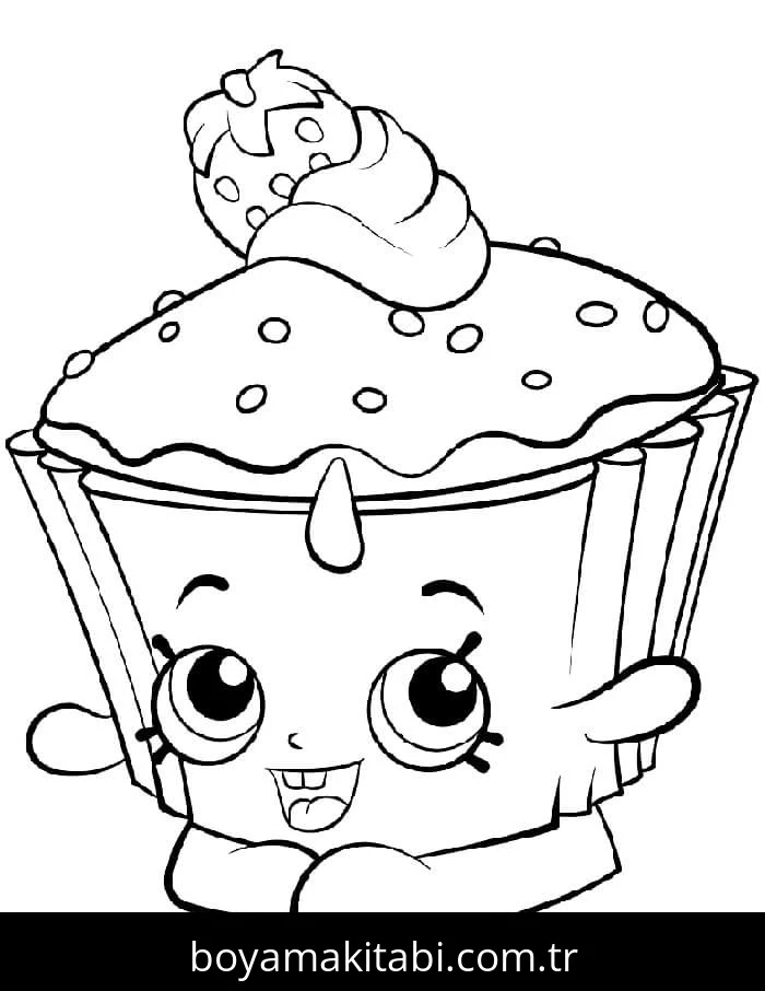Shopkins boyama sayfası – eğitici aktivite, yaratıcılık