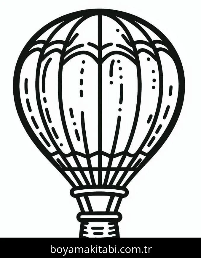 Sıcak Hava Balonu boyama sayfası – boyama çalışması, yaratıcılığı geliştirir