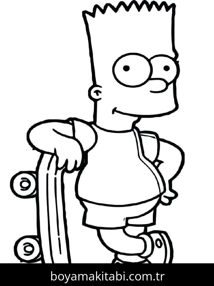 Simpsonlar boyama sayfası – sanatsal çalışma, çocuklar için