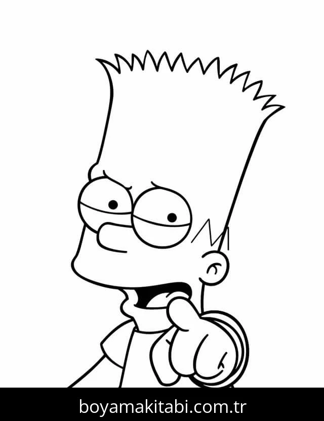Simpsonlar boyama sayfası – eğlenceli etkinlik, el becerilerini geliştirir