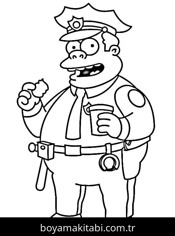 Simpsonlar boyama sayfası – el becerilerini geliştirir, boyama çalışması