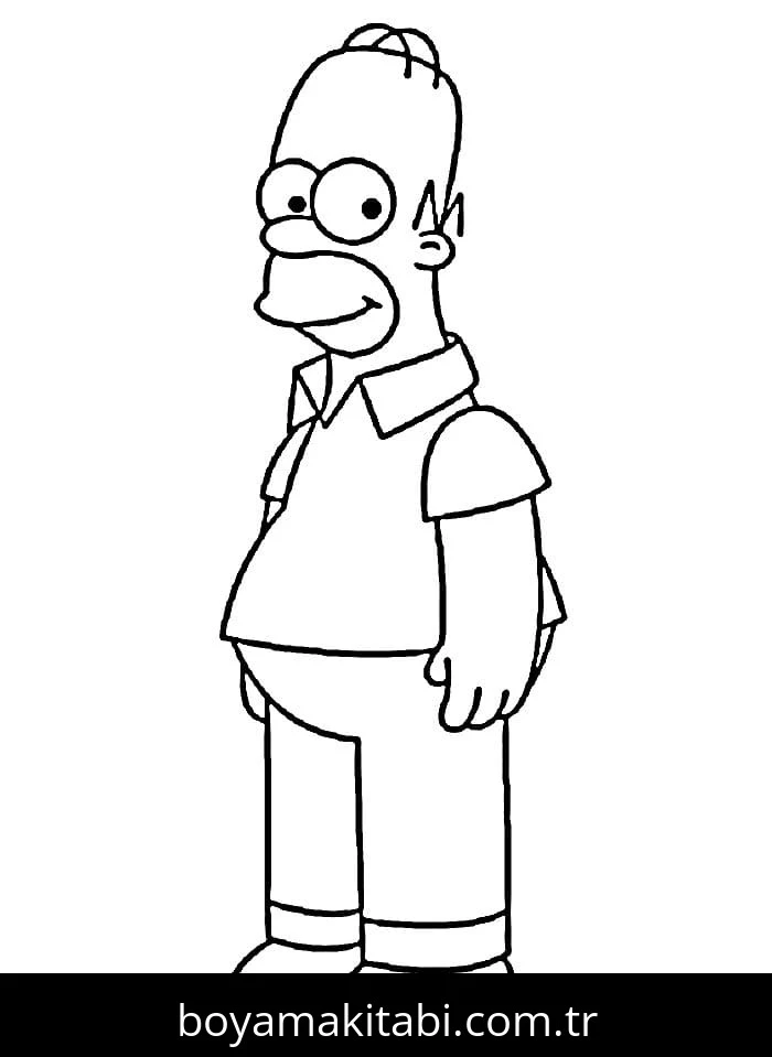 Simpsonlar boyama sayfası – keyifli zaman, renkli çizimler
