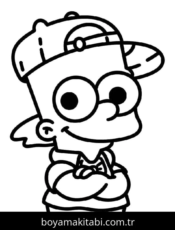 Simpsonlar boyama sayfası – çocuk aktivitesi, PDF indir