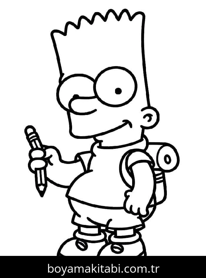 Simpsonlar boyama sayfası – ücretsiz yazdır, boyama etkinliği