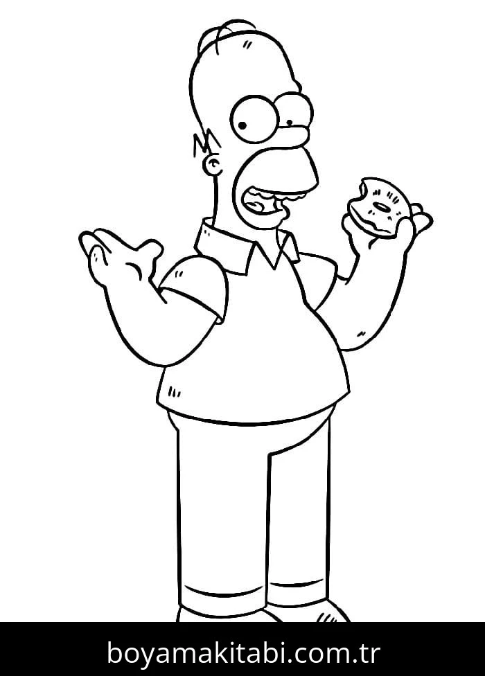 Simpsonlar boyama sayfası – eğlenceli etkinlik, el becerilerini geliştirir