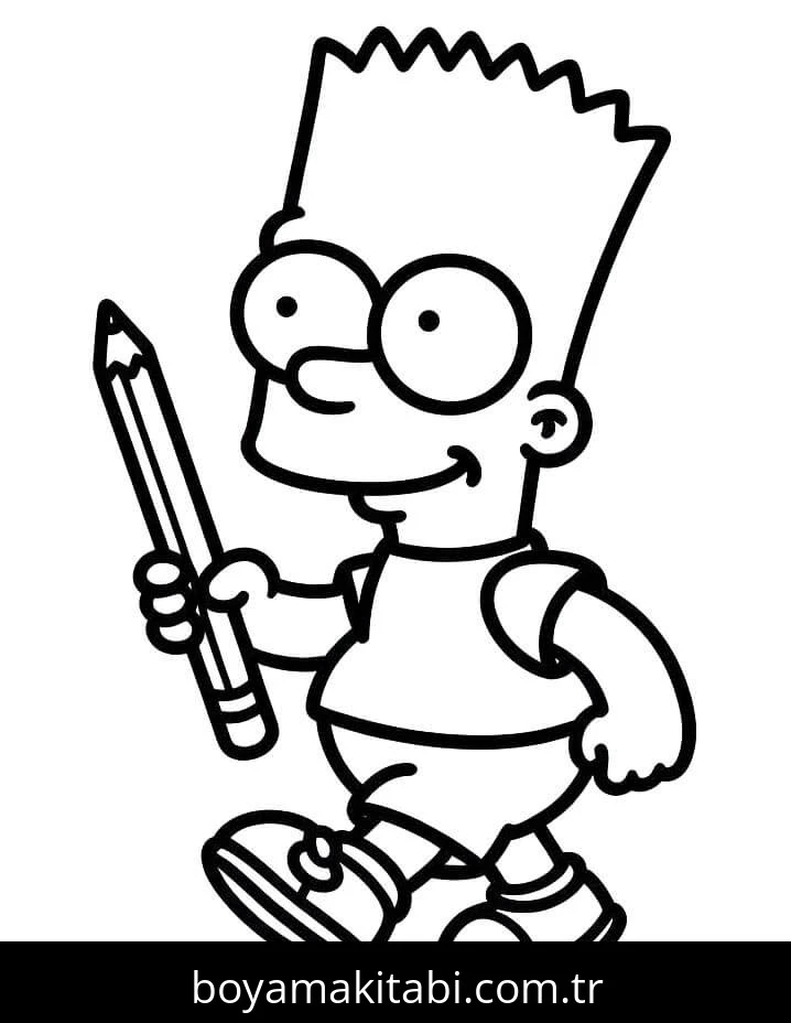 Simpsonlar boyama sayfası – yaratıcılığı geliştirir, keyifli zaman