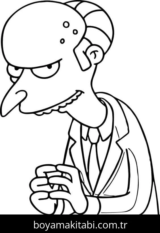 Simpsonlar boyama sayfası – okul öncesi, evde etkinlik
