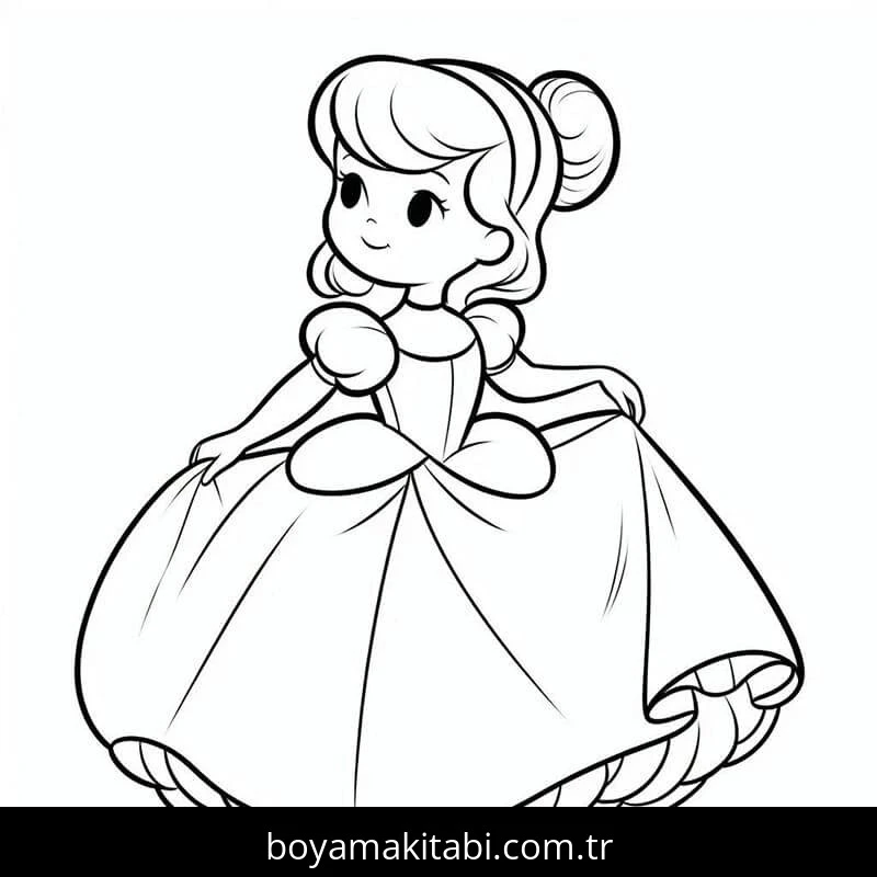 Sindirella boyama sayfası – yaratıcılığı geliştirir, keyifli zaman