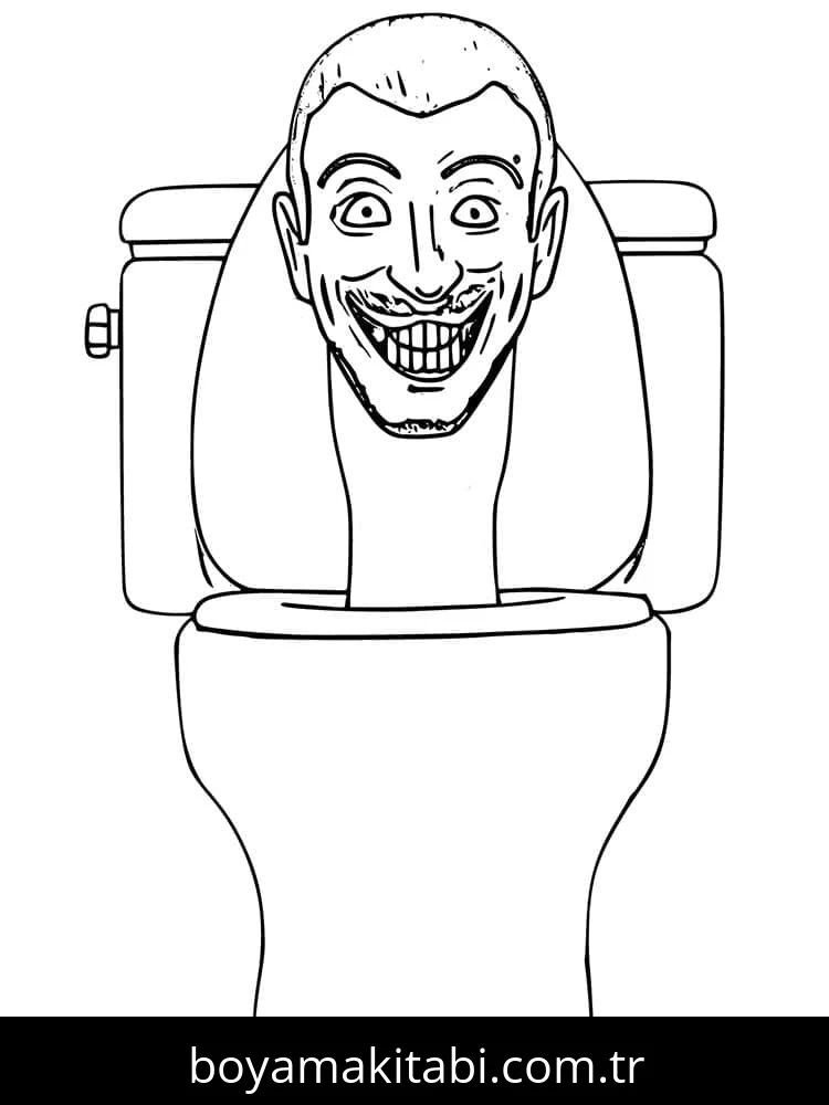 Skibidi Toilet boyama sayfası – eğlenceli etkinlik, el becerilerini geliştirir