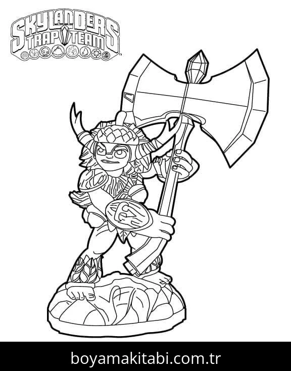 Skylanders boyama sayfası – yaratıcılık, eğlenceli etkinlik