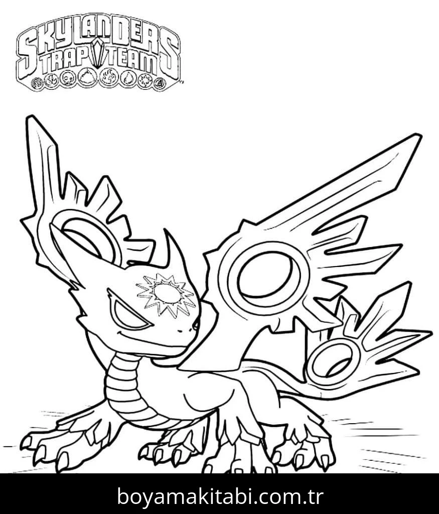 Skylanders boyama sayfası – renkli çizimler, okul öncesi