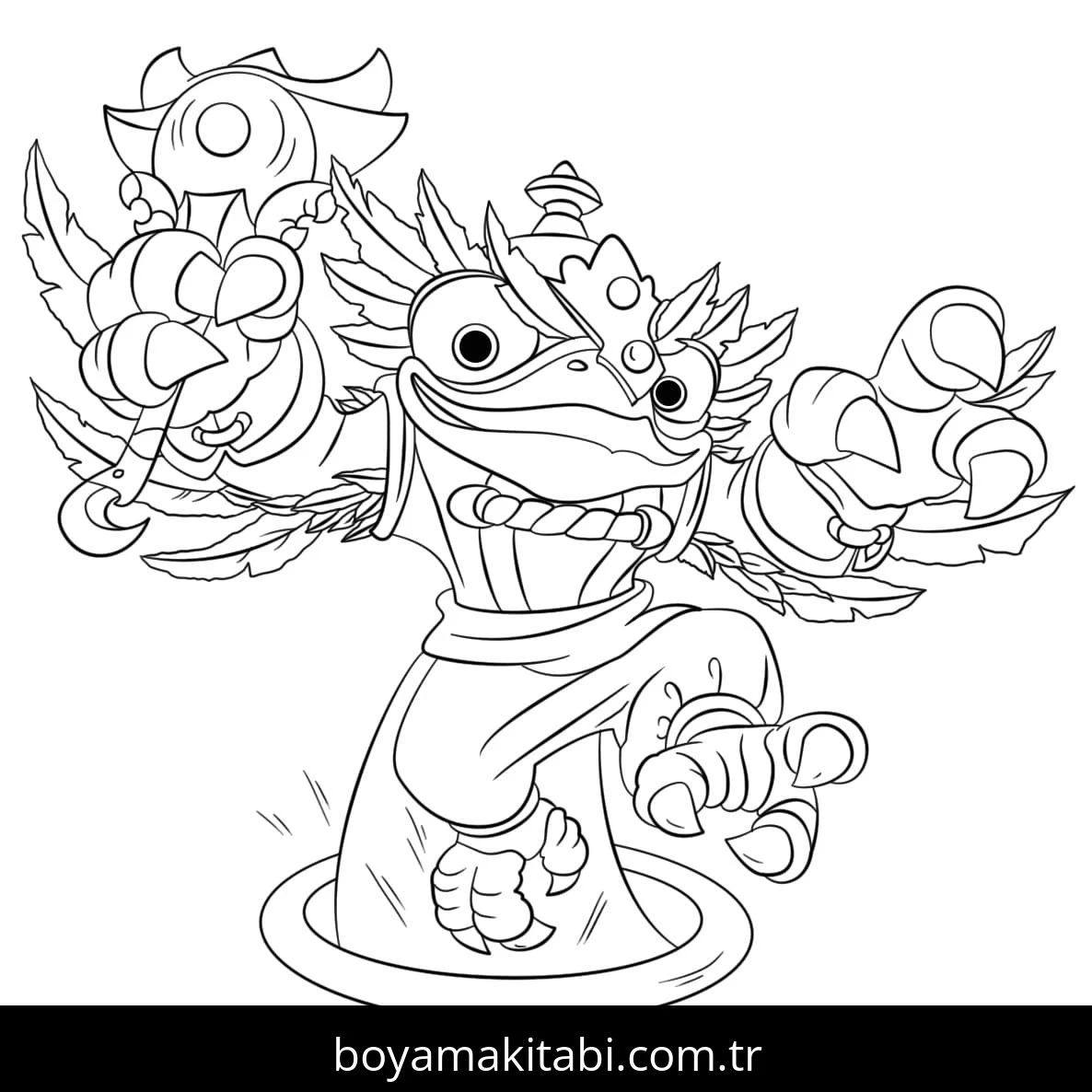 Skylanders boyama sayfası – el becerilerini geliştirir, boyama çalışması