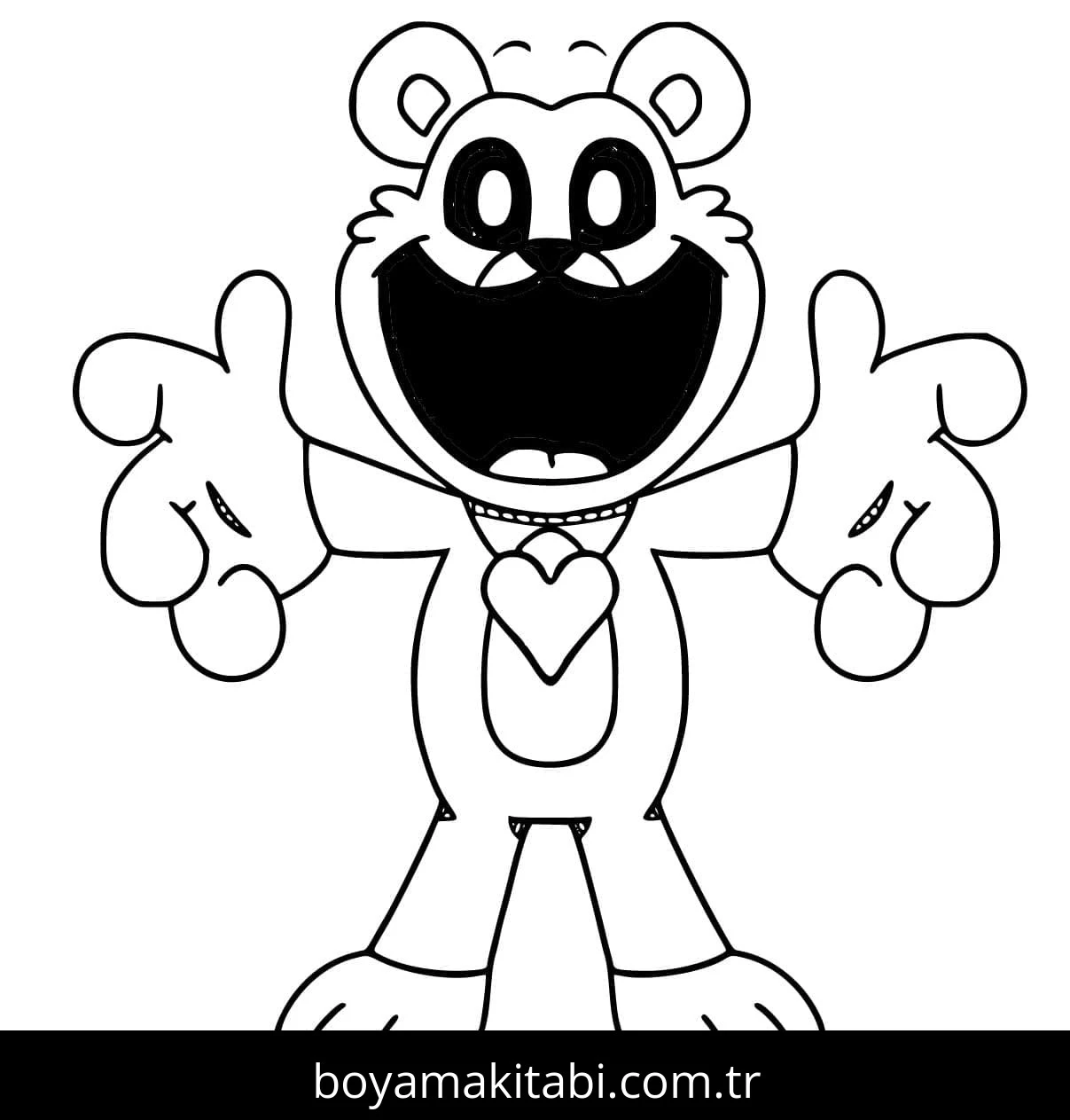 Smiling Critters boyama sayfası – el becerilerini geliştirir, boyama çalışması