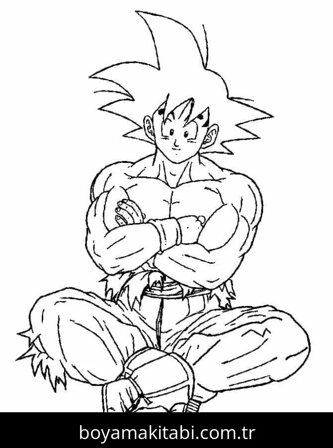 Son Goku boyama sayfası – boyama çalışması, yaratıcılığı geliştirir