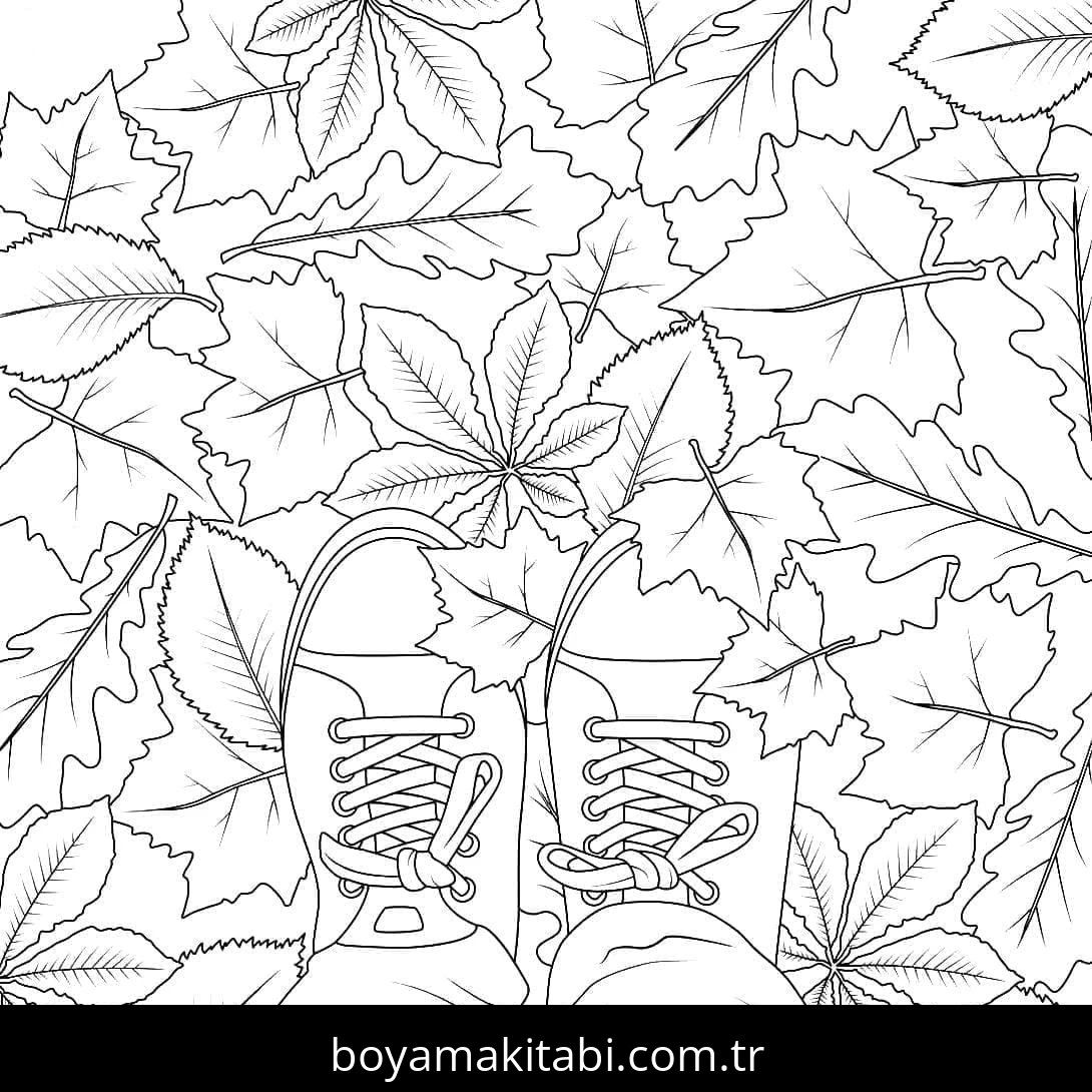 Sonbahar boyama sayfası – yaratıcılığı geliştirir, keyifli zaman
