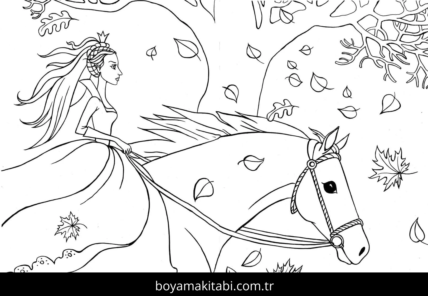 Sonbahar boyama sayfası – okul öncesi, evde etkinlik