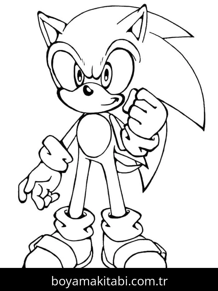 Sonic boyama sayfası – sanatsal çalışma, çocuklar için