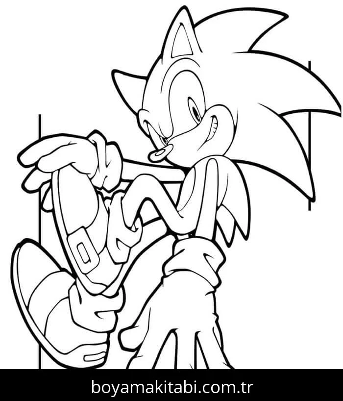 Sonic boyama sayfası – renkli çizimler, okul öncesi