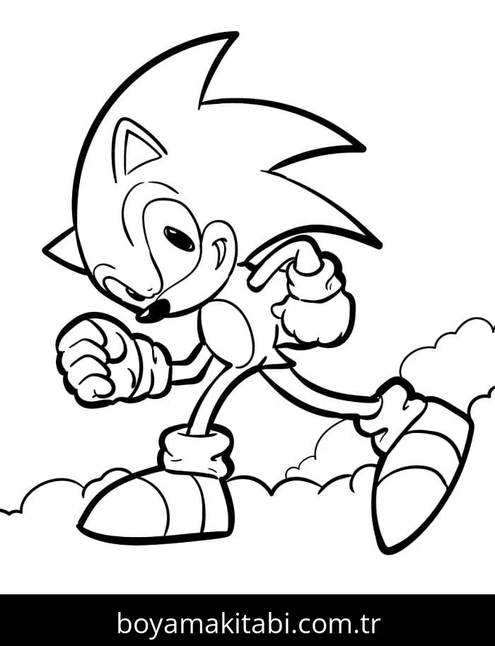 Sonic boyama sayfası – yaratıcılığı geliştirir, keyifli zaman