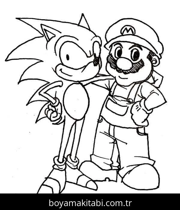 Sonic boyama sayfası – okul öncesi, evde etkinlik