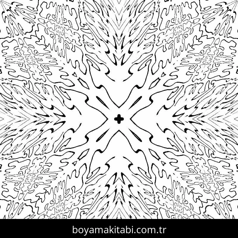 Soyut boyama sayfası – keyifli zaman, renkli çizimler