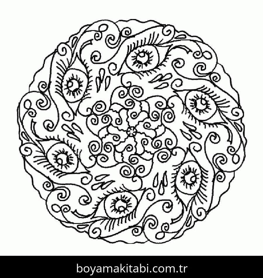 Soyut boyama sayfası – çocuk aktivitesi, PDF indir