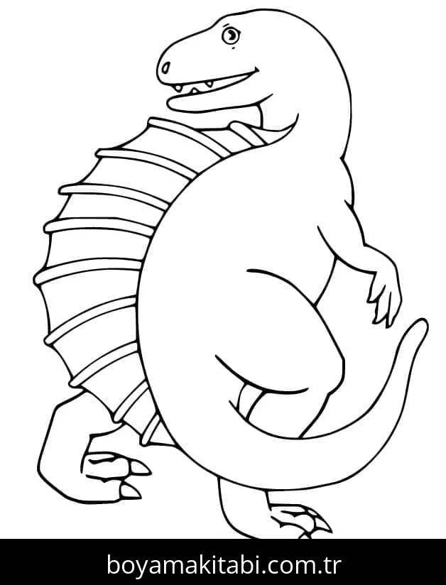 Spinosaurus boyama sayfası – yaratıcılığı geliştirir, keyifli zaman