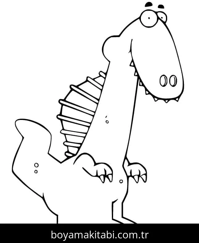 Spinosaurus boyama sayfası – basit çizim, kolay boyama
