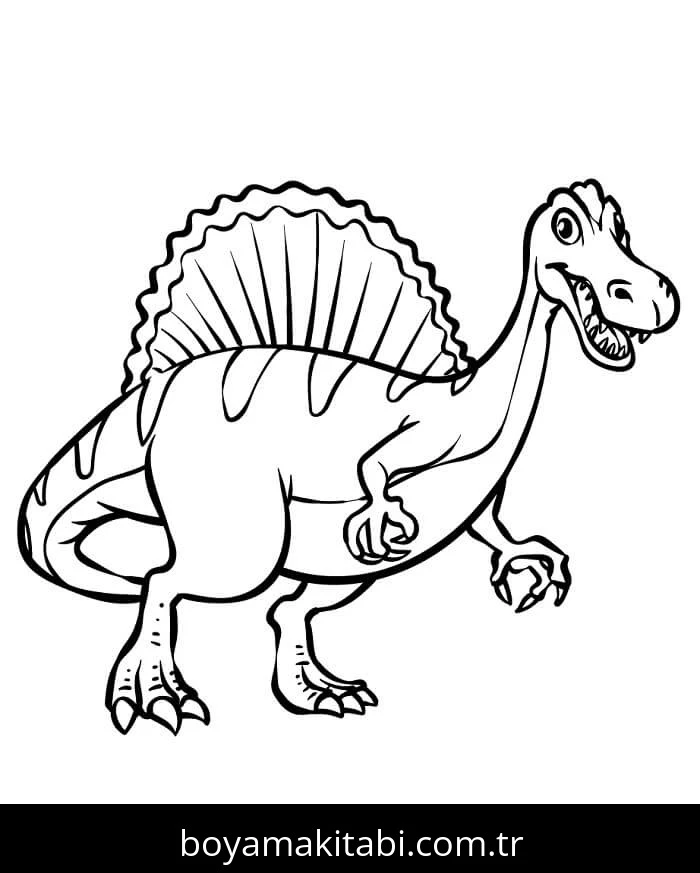 Spinosaurus boyama sayfası – boyama çalışması, yaratıcılığı geliştirir