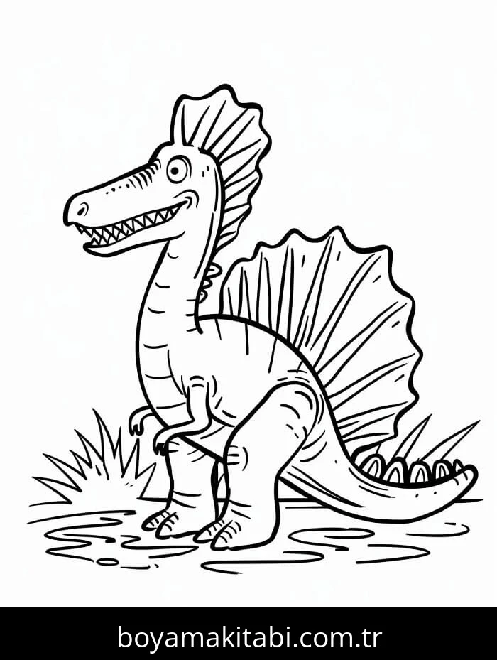 Spinosaurus boyama sayfası – ücretsiz yazdır, boyama etkinliği
