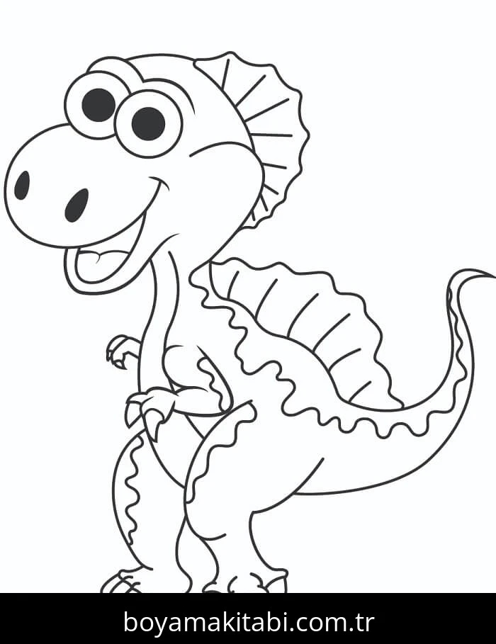 Spinosaurus boyama sayfası – okul öncesi, evde etkinlik