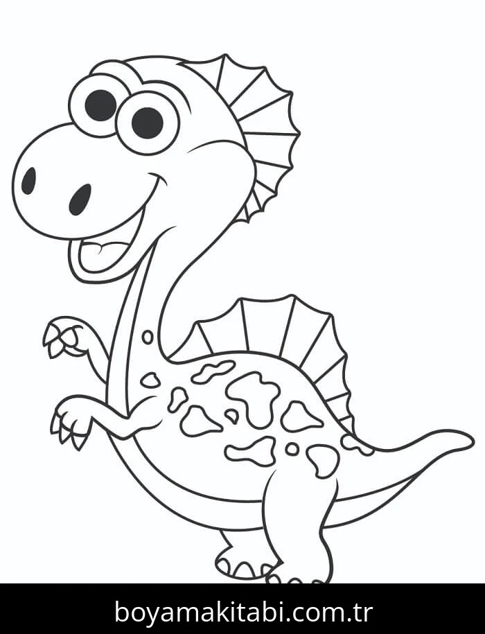 Spinosaurus boyama sayfası – sanatsal çalışma, çocuklar için