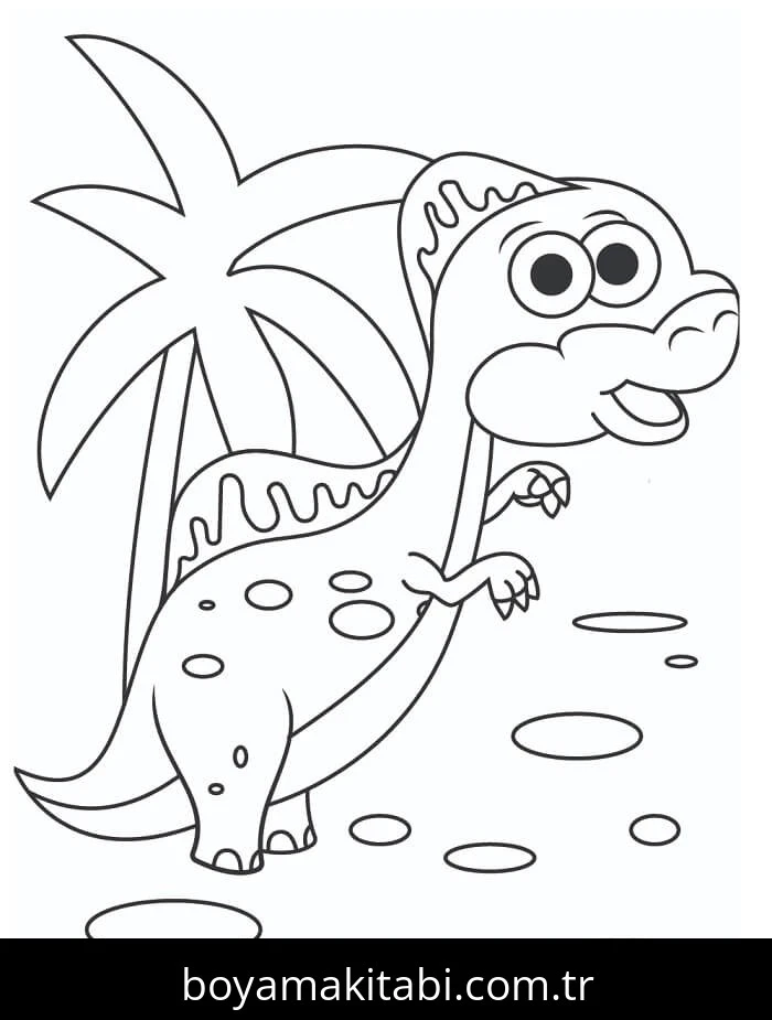 Spinosaurus boyama sayfası – basit çizim, kolay boyama