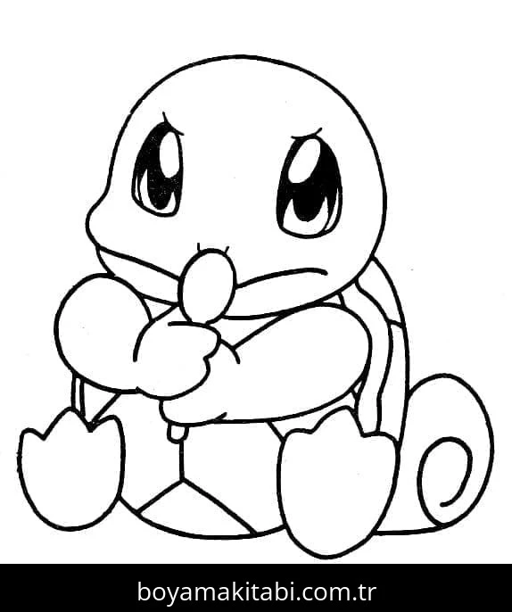 Squirtle boyama sayfası – keyifli zaman, renkli çizimler