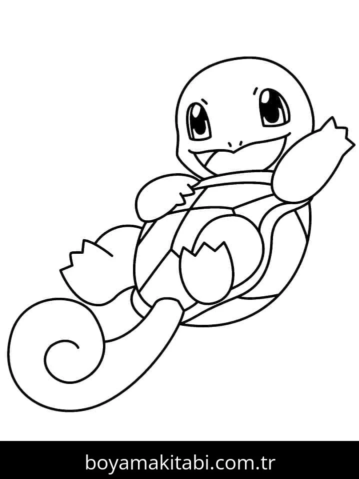 Squirtle boyama sayfası – sanatsal çalışma, çocuklar için