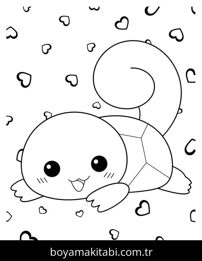 Squirtle boyama sayfası – yaratıcılığı geliştirir, keyifli zaman