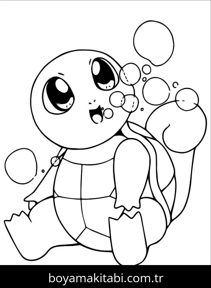 Squirtle boyama sayfası – sanatsal çalışma, çocuklar için