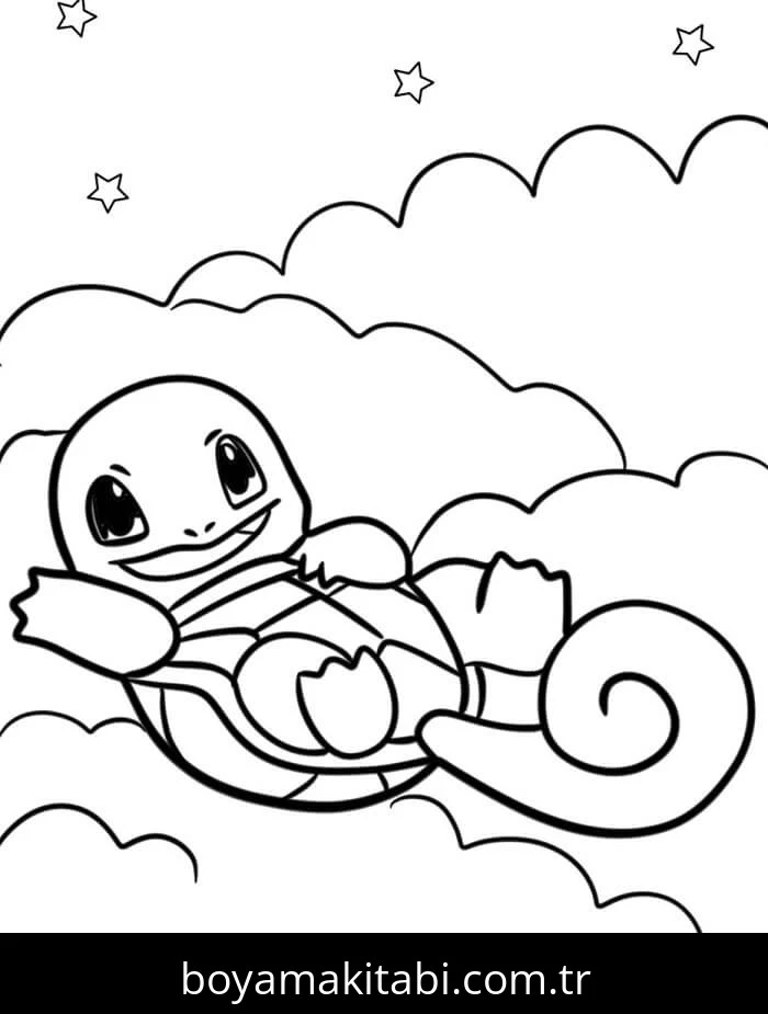 Squirtle boyama sayfası – yaratıcılığı geliştirir, keyifli zaman