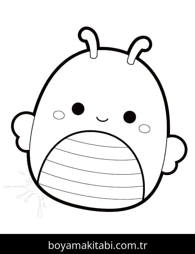 Squishmallow boyama sayfası – el becerilerini geliştirir, boyama çalışması