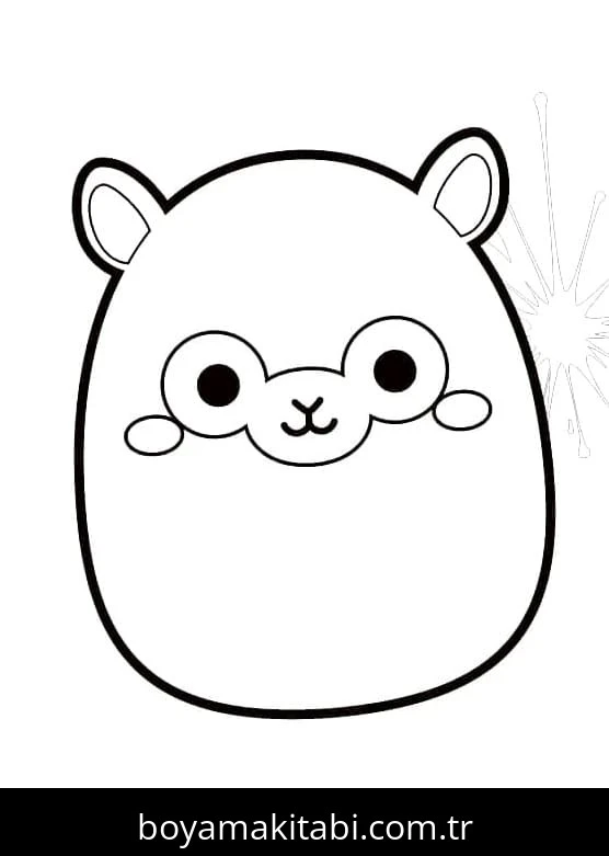 Squishmallow boyama sayfası – çocuk aktivitesi, PDF indir