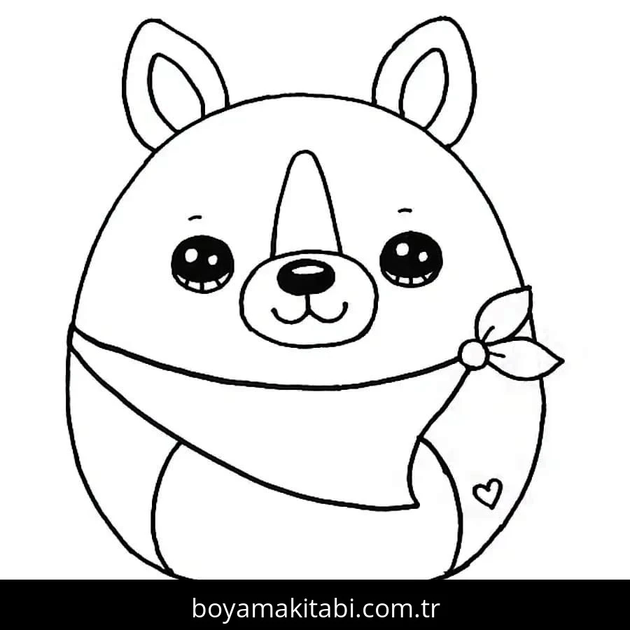 Squishmallow boyama sayfası – boyama çalışması, yaratıcılığı geliştirir