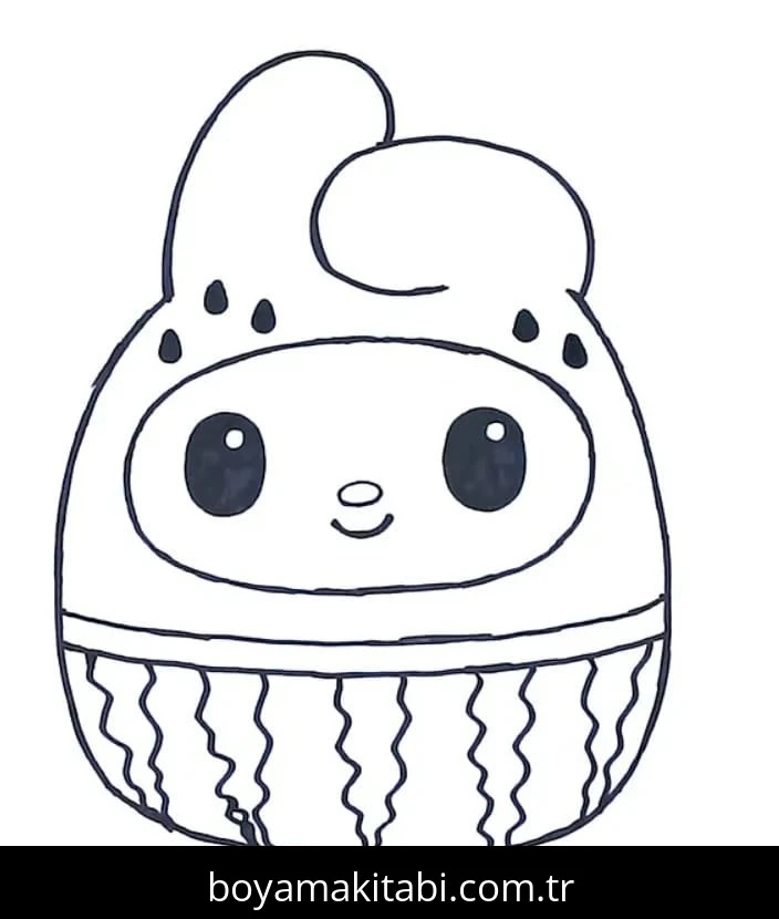 Squishmallow boyama sayfası – kolay boyama, eğitici aktivite