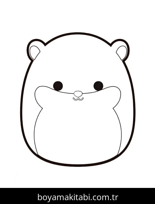 Squishmallow boyama sayfası – PDF indir, sevimli karakter
