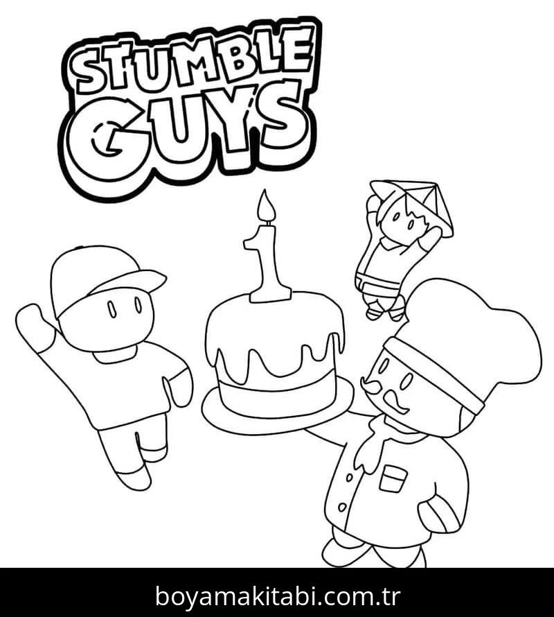 Stumble Guys boyama sayfası – boyama etkinliği, çocuk aktivitesi