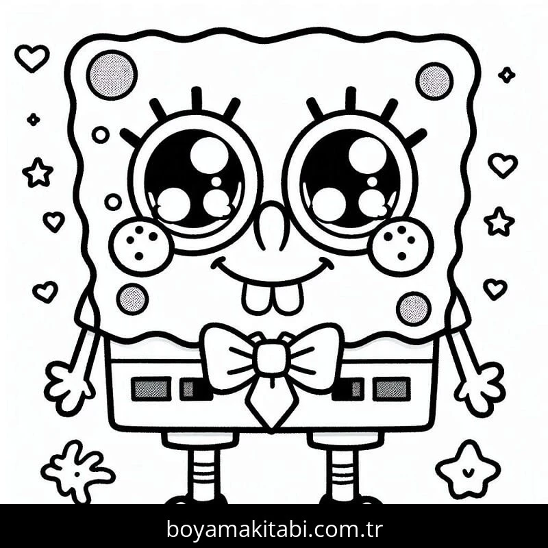 Sünger Bob boyama sayfası – eğitici aktivite, yaratıcılık