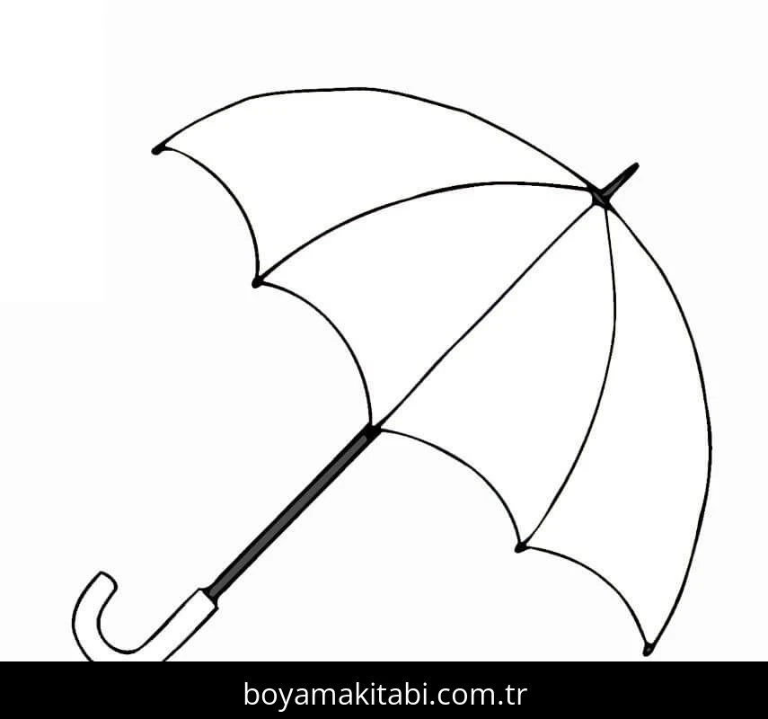 Şemsiye boyama sayfası – ücretsiz yazdır, boyama etkinliği
