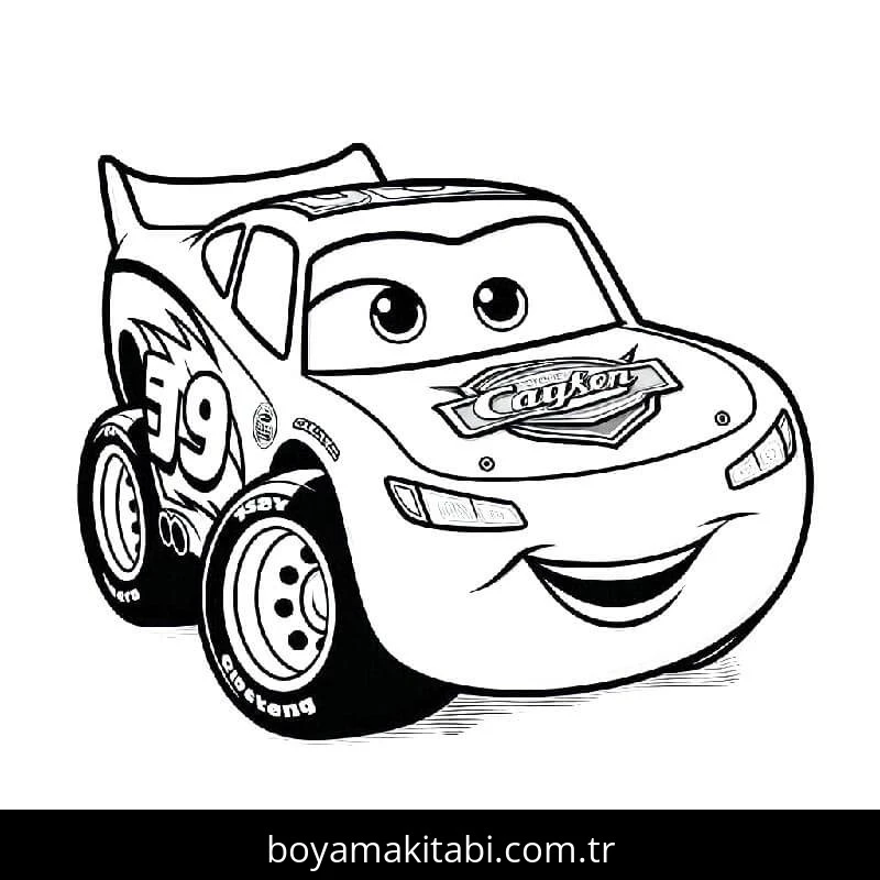 Şimşek McQueen boyama sayfası – ücretsiz yazdır, boyama etkinliği