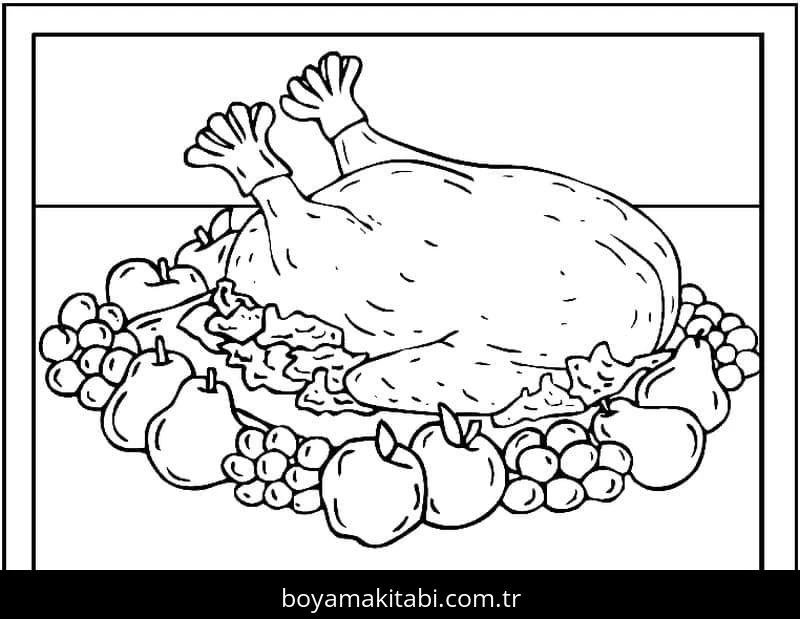 Şükran günü boyama sayfası #66 – eğlenceli etkinlik, el becerilerini geliştirir