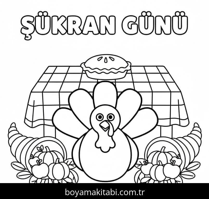 Şükran günü boyama sayfası #80 – boyama çalışması, sınıf etkinliği